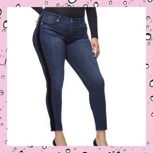 Good American Good Waist Velvet Tuxedo Velvet 16